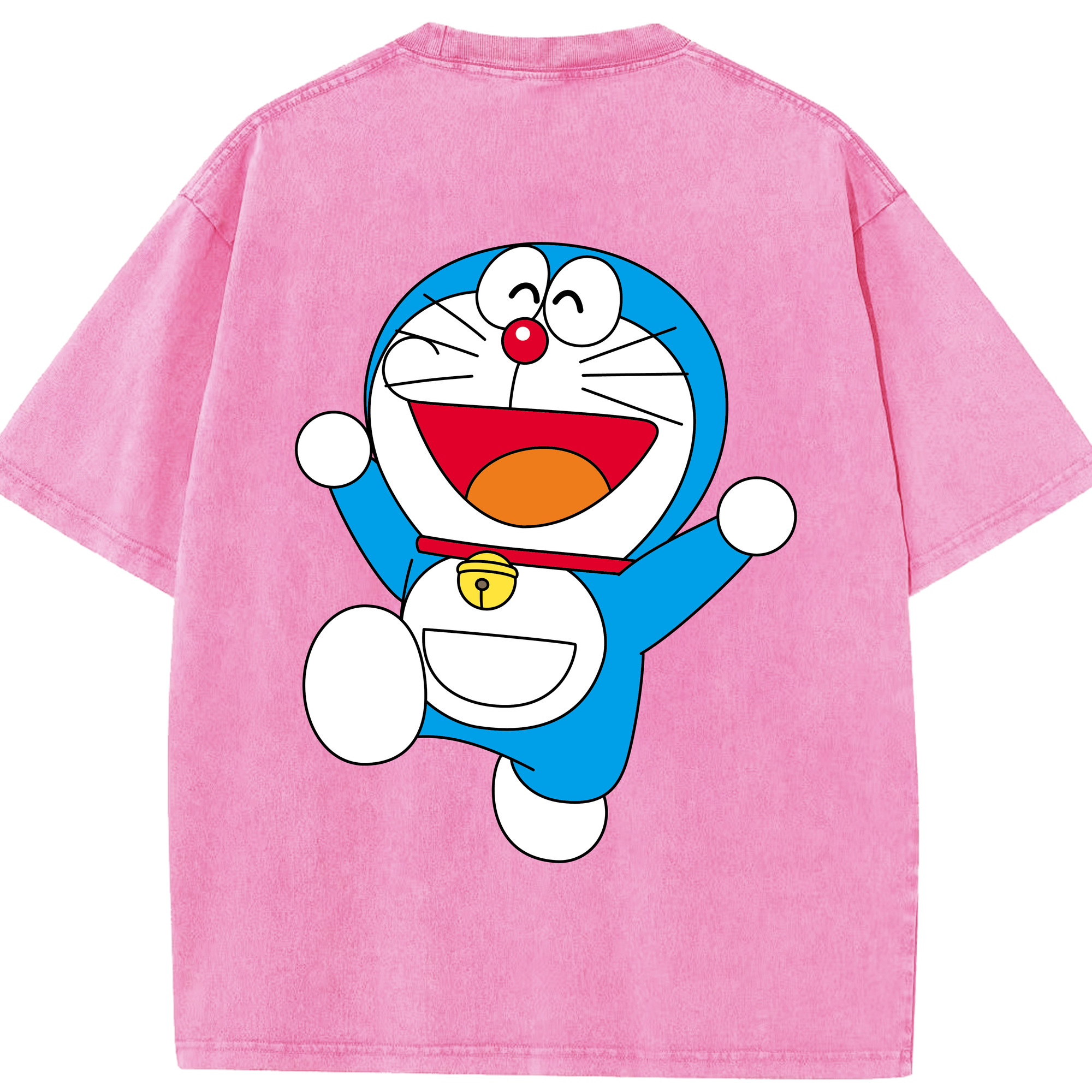 （画像用） ドラえもん Doraemon 綿100% ヴィンテージ風 半袖Tシャツ（背面プリント）